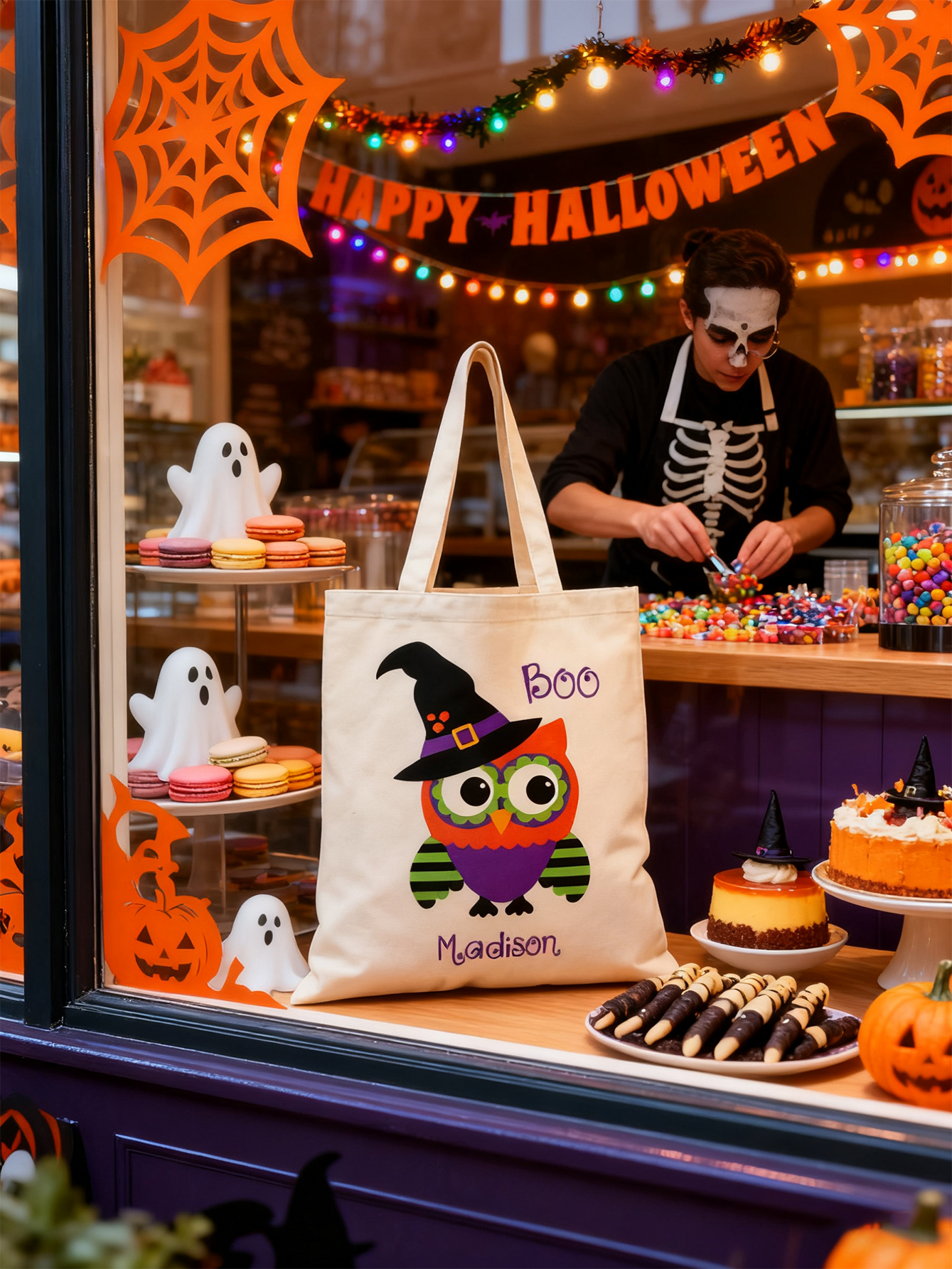 Personalized Halloween Owl Candy Bag